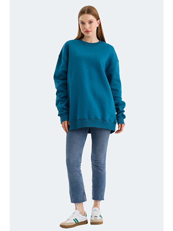 SLAZENGER VADIM Kadın Petrol Sweatshirt
