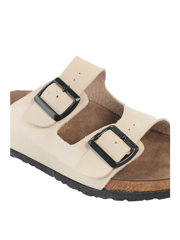 LENS Kadın Terlik Bej - Görsel 5