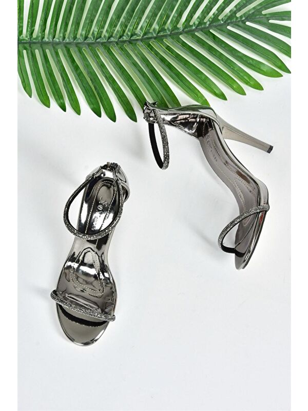 M2518000 Antrasit Kadın Topuklu Ayakkabı - Görsel 7