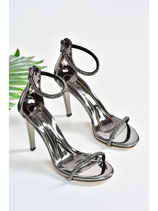 M2518000 Antrasit Kadın Topuklu Ayakkabı - Görsel 8