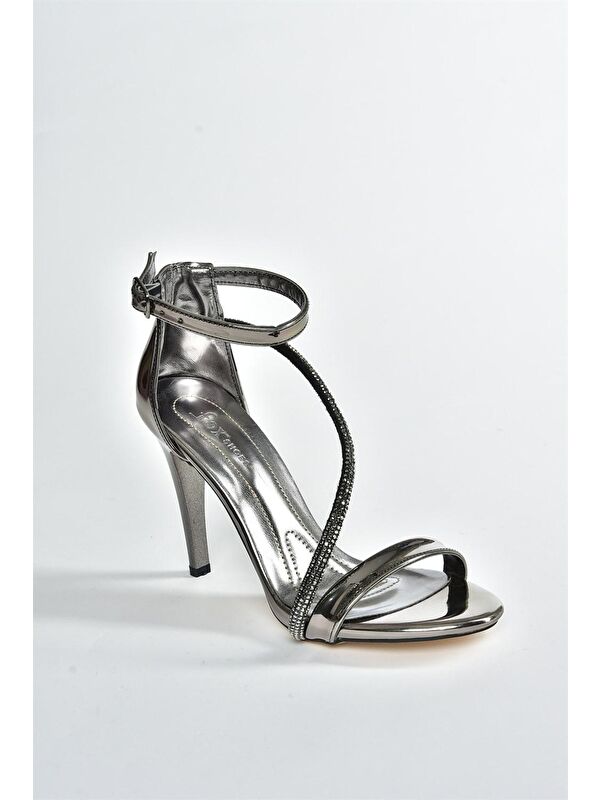 M2510051 Antrasit Kadın Topuklu Ayakkabı - Görsel 10