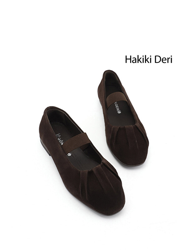 GÖNDERİ(R) Kadın AÇIK KAHVERENGİ Hakiki Deri Babet