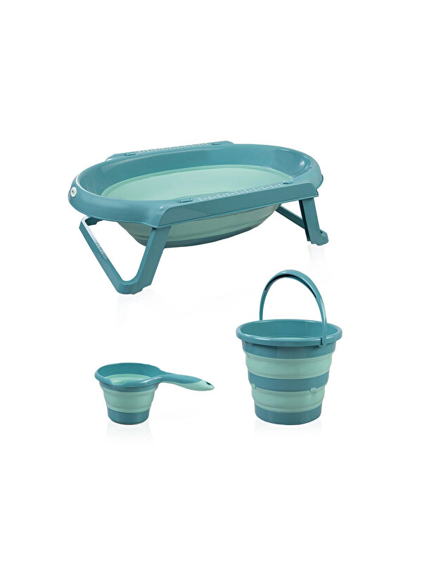 Babyjem 765 Katlanır Banyo 3 Lü Set Turkuaz