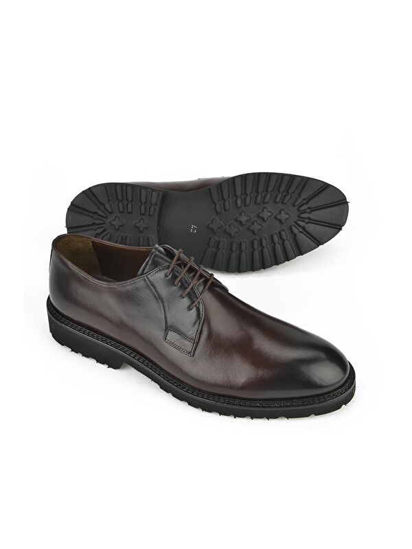 Erkek Hakiki Deri Ayakkabı 133145Z1519 Kahve - Görsel 5