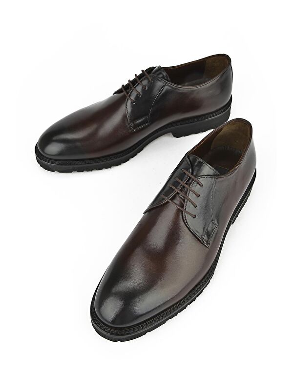 Erkek Hakiki Deri Ayakkabı 133145Z1519 Kahve - Görsel 6