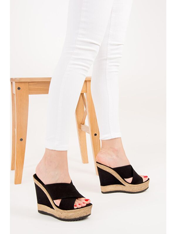 F674072005 Siyah Kadın Terlik - Görsel 2