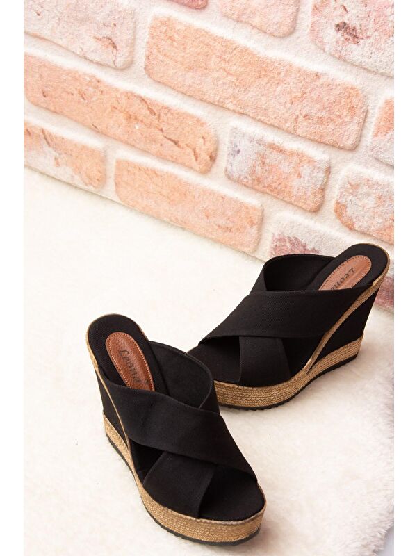 F674072005 Siyah Kadın Terlik - Görsel 3