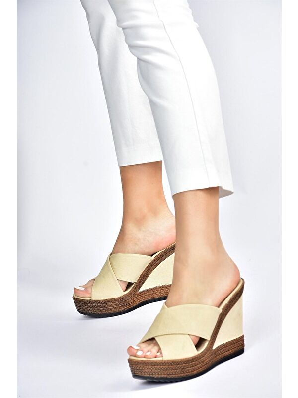 F674072005 Bej Kadın Terlik - Görsel 3