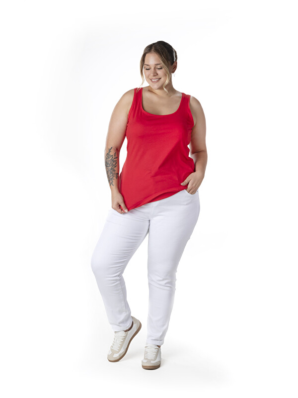 Stil Diva Büyük Beden Sıfır Kol Basic Atlet 1097164