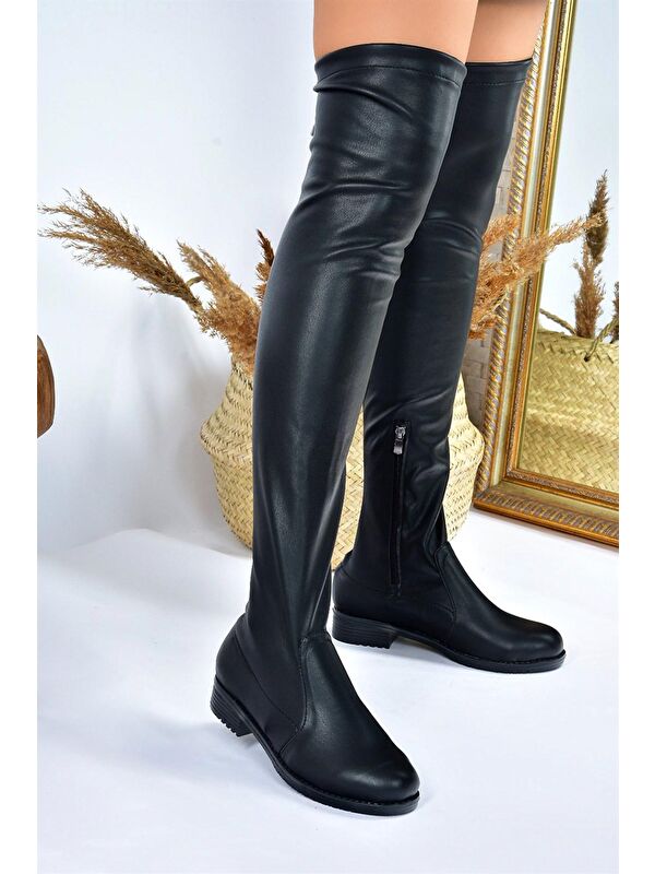 G268573002 Siyah Kadın Çizme - Görsel 5