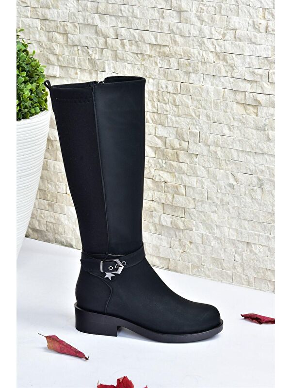 G674240109 Siyah Kadın Çizme - Görsel 5