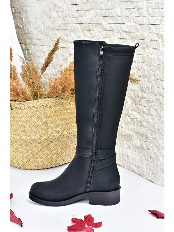 G674240109 Siyah Kadın Çizme - Görsel 6