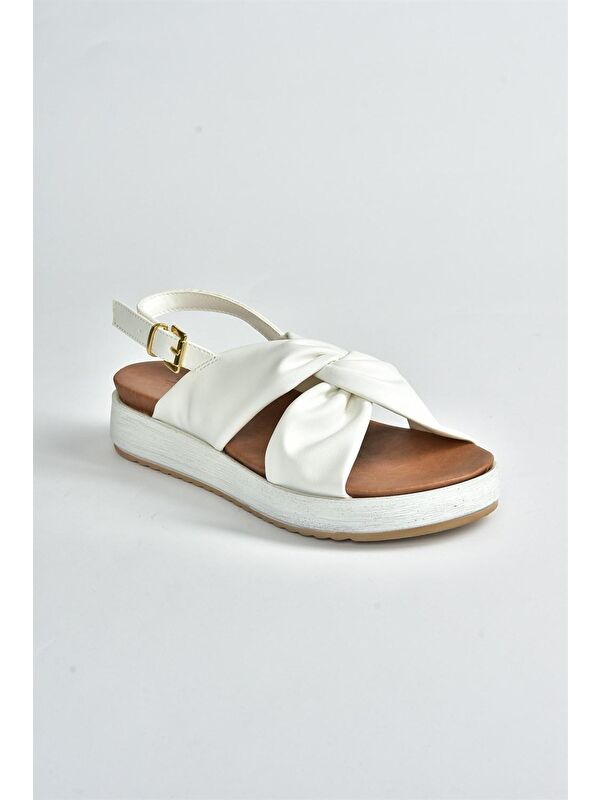 Beyaz Günlük Kadın Sandalet M524022309 - Görsel 6