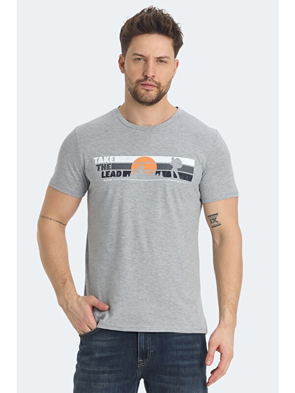 SLAZENGER RASA IN Erkek Gri Tişört