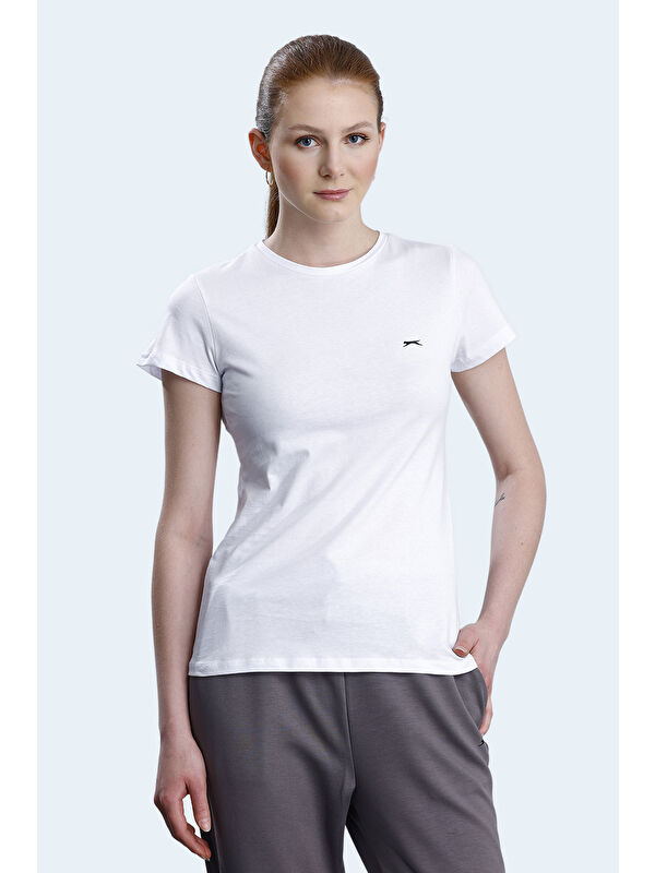 SLAZENGER RETO Kadın Beyaz Tişört
