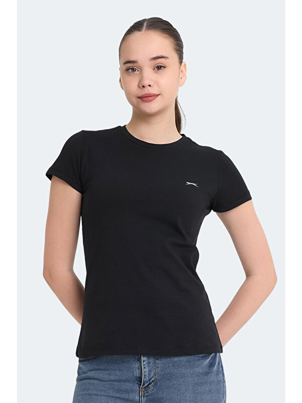 SLAZENGER RETO Kadın Siyah Tişört