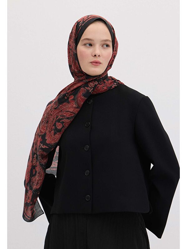 Fresh Scarfs Freda Desen Şal Kızıl