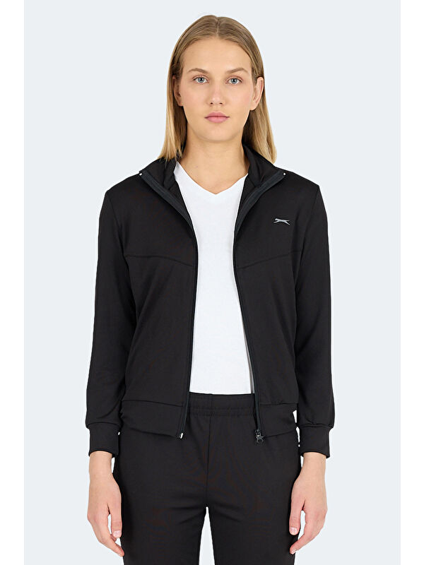 SLAZENGER REVOLT Kadın Siyah Sweatshirt
