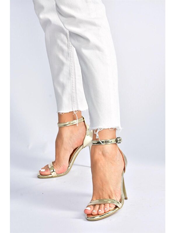 Altın Kadın Topuklu Ayakkabı B922112634 - Görsel 3