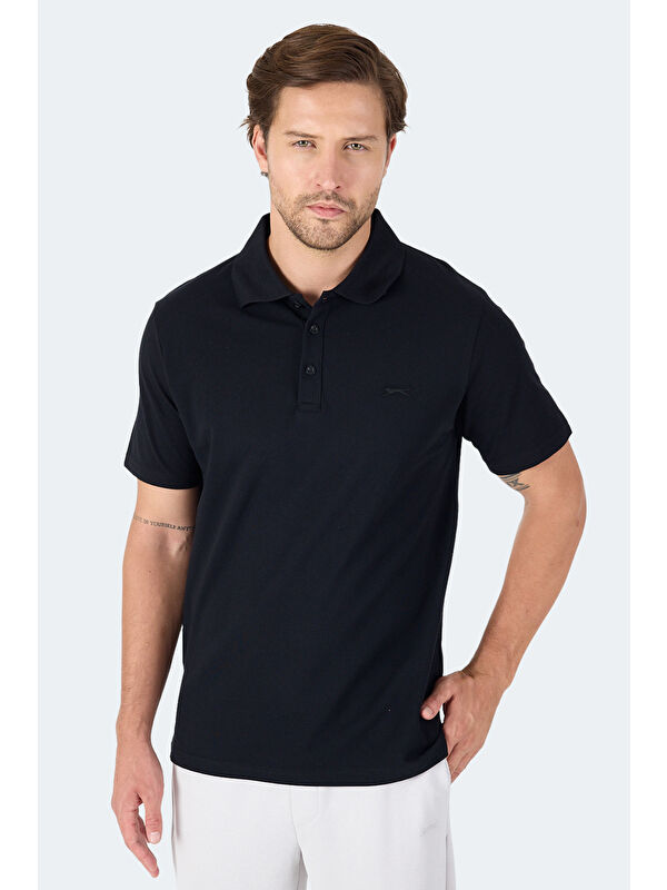 SLAZENGER SOHO Erkek %100 Pamuk Tişört Siyah