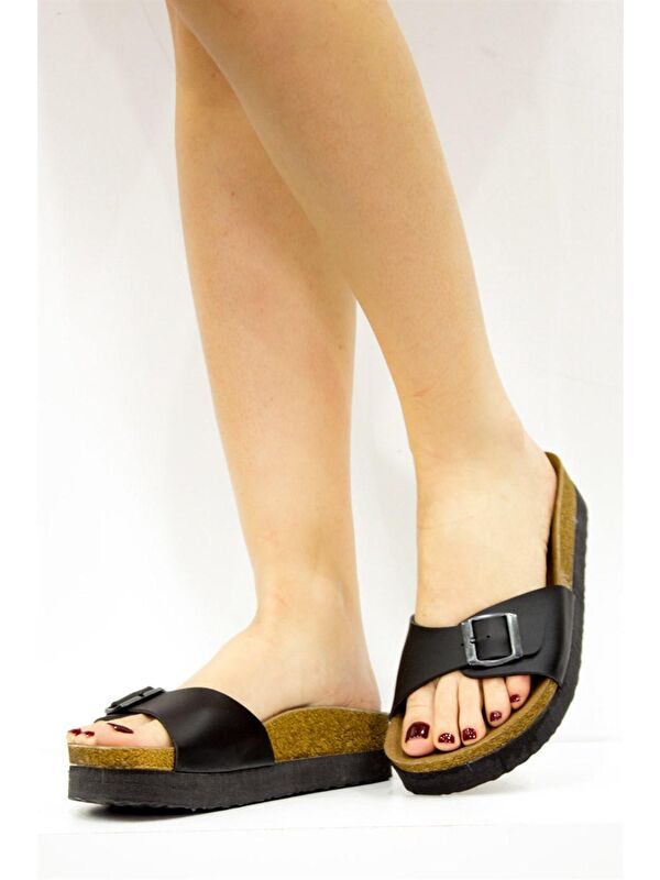 D777824409 Siyah Kadın Terlik - Görsel 3