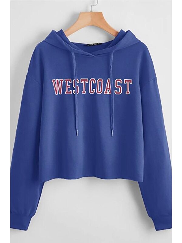 Madmext Kapüşonlu Saks Sweatshirt Mg809