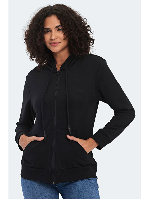 SLAZENGER KOLLEEN I Kadın Siyah Sweatshirt