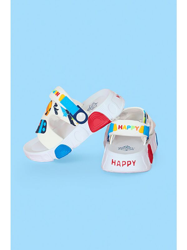 Çocuk Beyaz Çocuk Sandalet Terlik - 27562 - Görsel 3