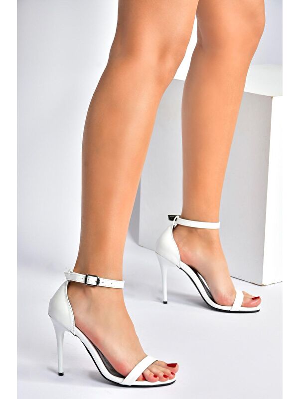 Beyaz Kadın Topuklu Ayakkabı B922112609 - Görsel 3
