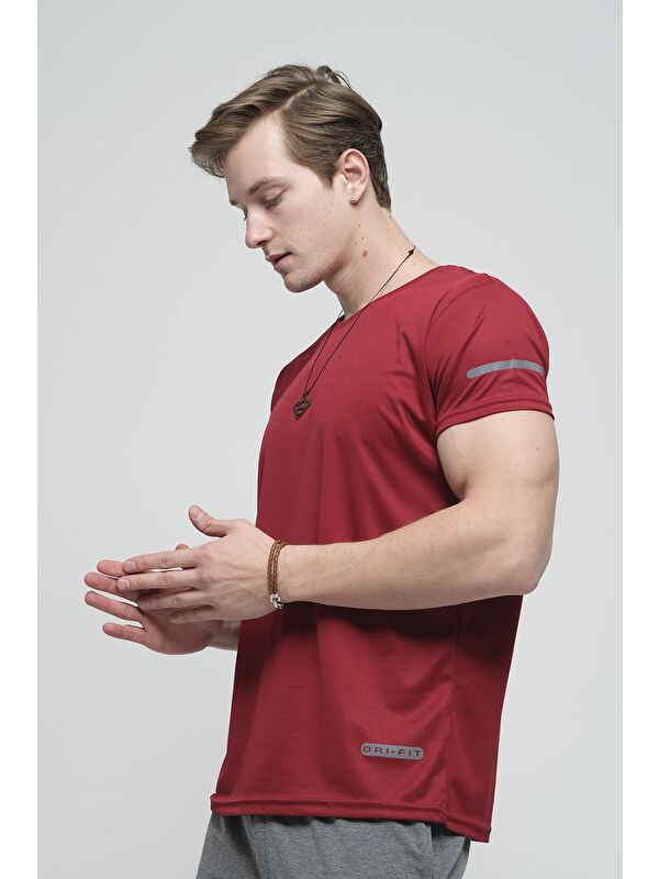 Oksit Cappi Mikro Polyester Slim Fit Performans Antrenman Sporcu Erkek Tişört