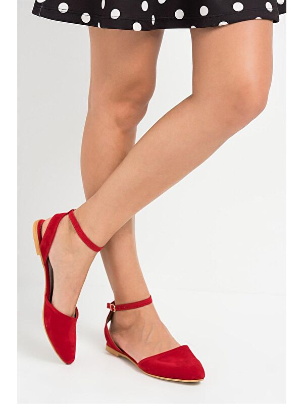 Fox Shoes Kırmızı Kadın Babet D726226202
