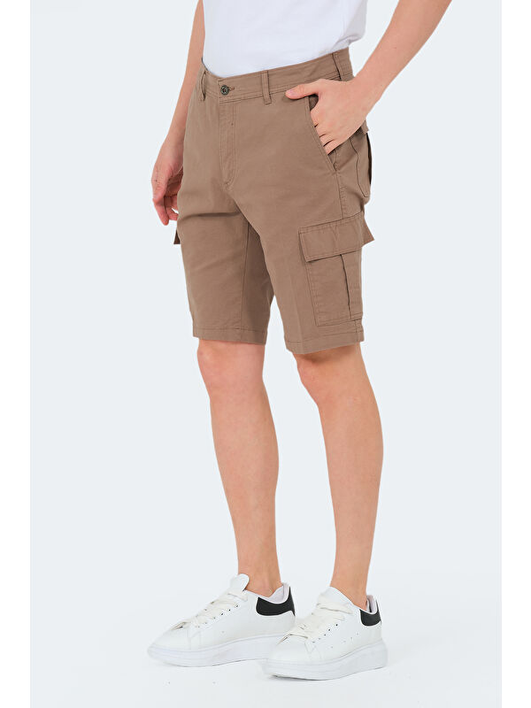 SLAZENGER EARNINGS Erkek Cepli Kargo Toprak Şort