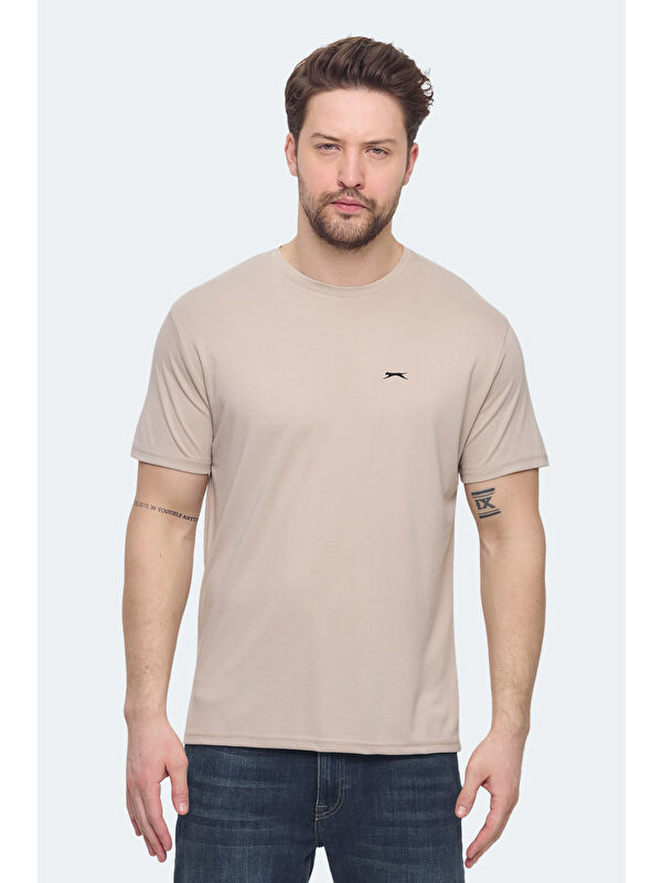 SLAZENGER KRATER Erkek Bej Tişört