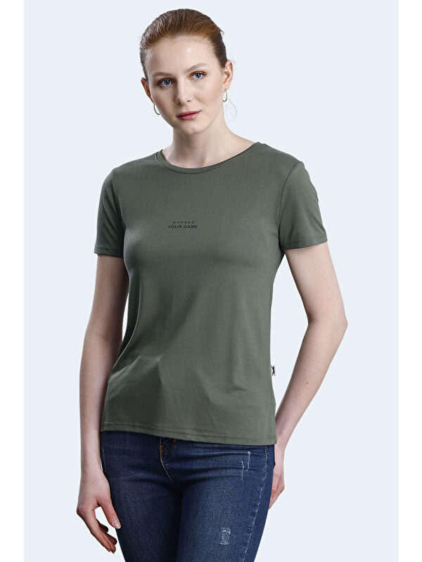 SLAZENGER PAYTONS Kadın Haki Tişört