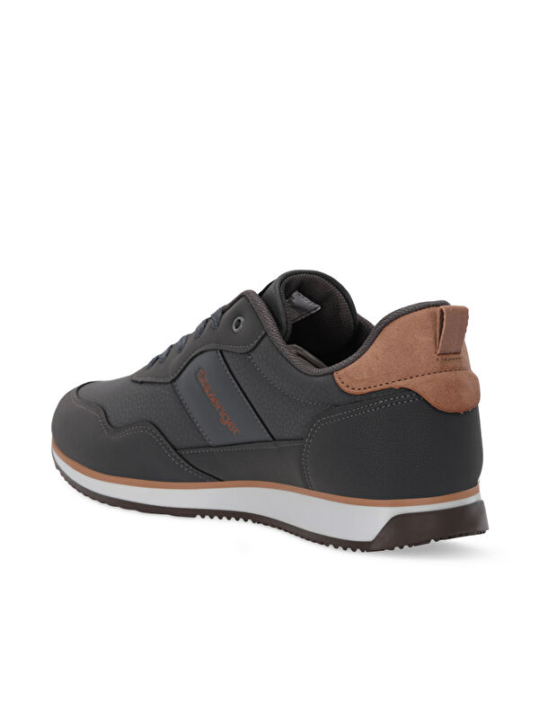 OFFENSE Erkek Koyu Gri / Beyaz Günlük Spor Ayakkabısı - Görsel 4