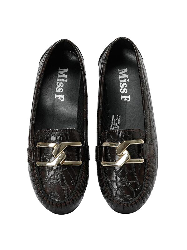 DW23003 3PR Kahverengi Kadın Loafer - Görsel 5