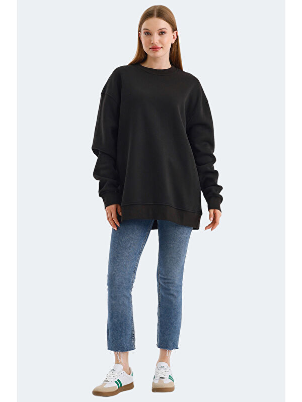 SLAZENGER VADIM Kadın Siyah Sweatshirt