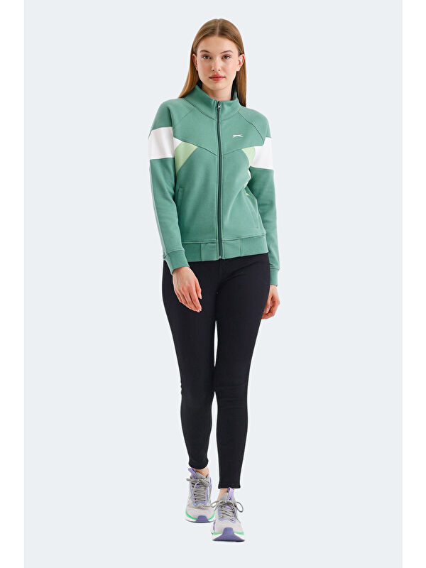 SLAZENGER VICTORY Kadın Yeşil Sweatshirt