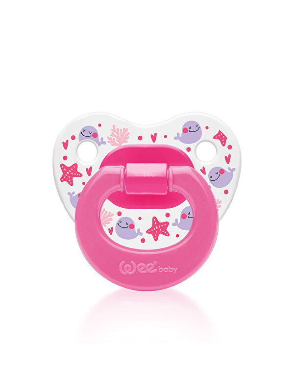 WEE BABY Desenli Damaklı Emzik No:1 - PEMBE