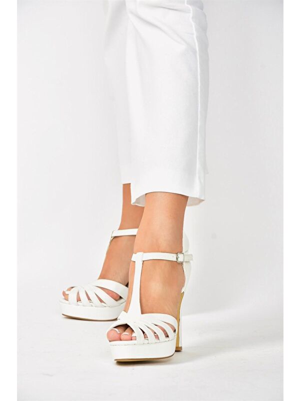 Sedef Platform Topuklu Kadın Ayakkabı M348010009 - Görsel 3