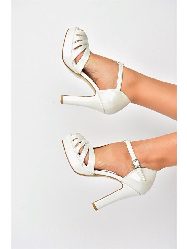 Sedef Platform Topuklu Kadın Ayakkabı M348010009 - Görsel 5