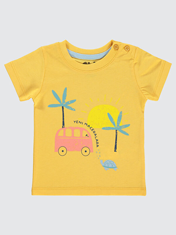 Civil Baby Erkek Bebek Tişört 6-18 Ay Bal Sarısı