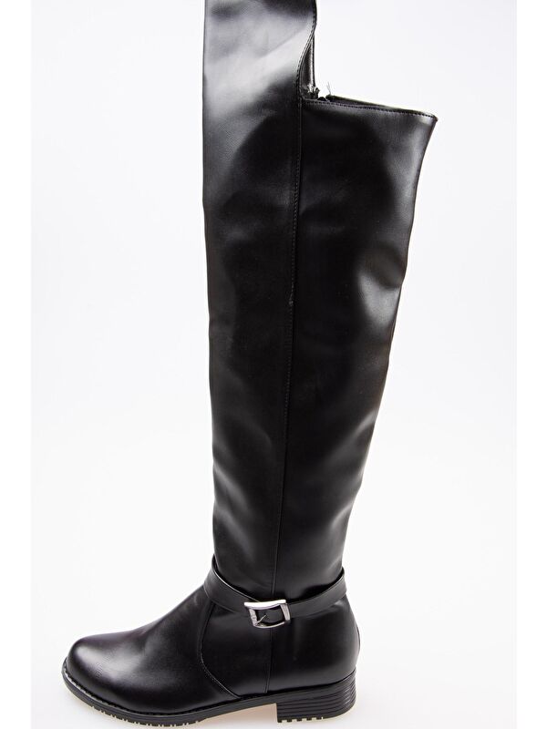 E726561809 Siyah Kadın Çizme - Görsel 4