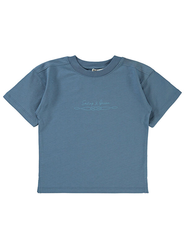 Civil Boys Erkek Çocuk Oversize Tişört 2-5 Yaş İndigo
