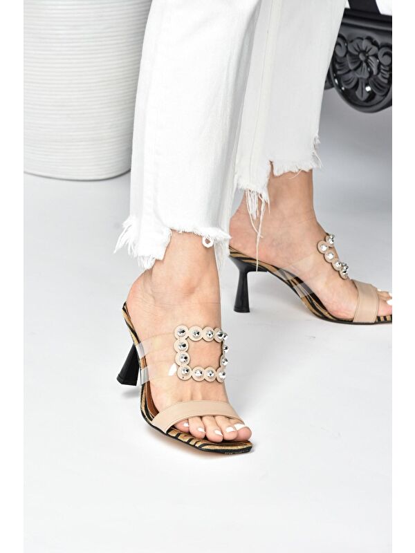 K4040703 Ten/Taba Kadın Topuklu Ayakkabı - Görsel 3