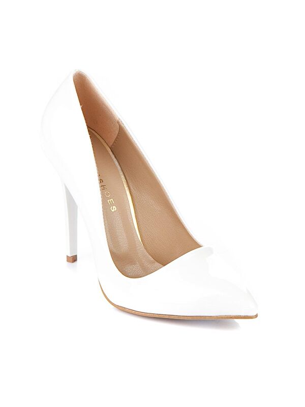 8922151909 Beyaz/Beyaz Kadın Topuklu Ayakkabı - Görsel 3