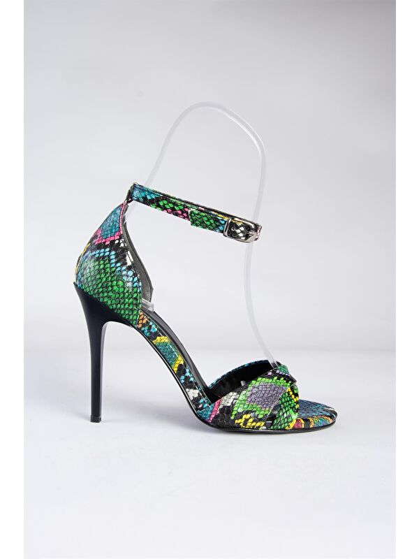 B922113707 Karışık Renkli Kadın Topuklu Ayakkabı - Görsel 5