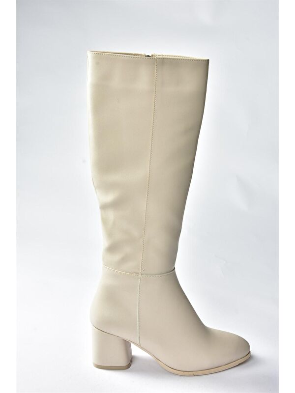 J848300109 Bej Kadın Çizme - Görsel 6