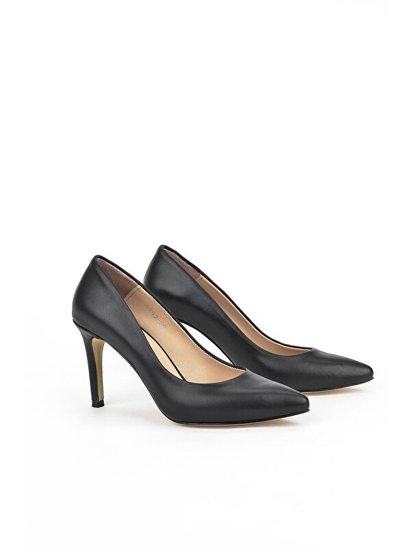 Kadın Hakiki Deri Topuklu Ayakkabı 1231003 4292 Siyah - Görsel 5