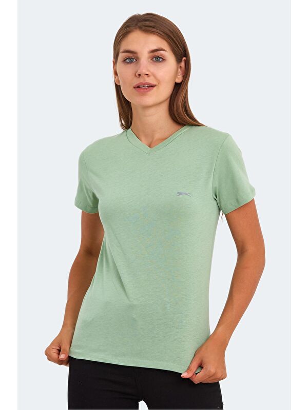SLAZENGER KRISTEN I Kadın Tişört Açık Yeşil